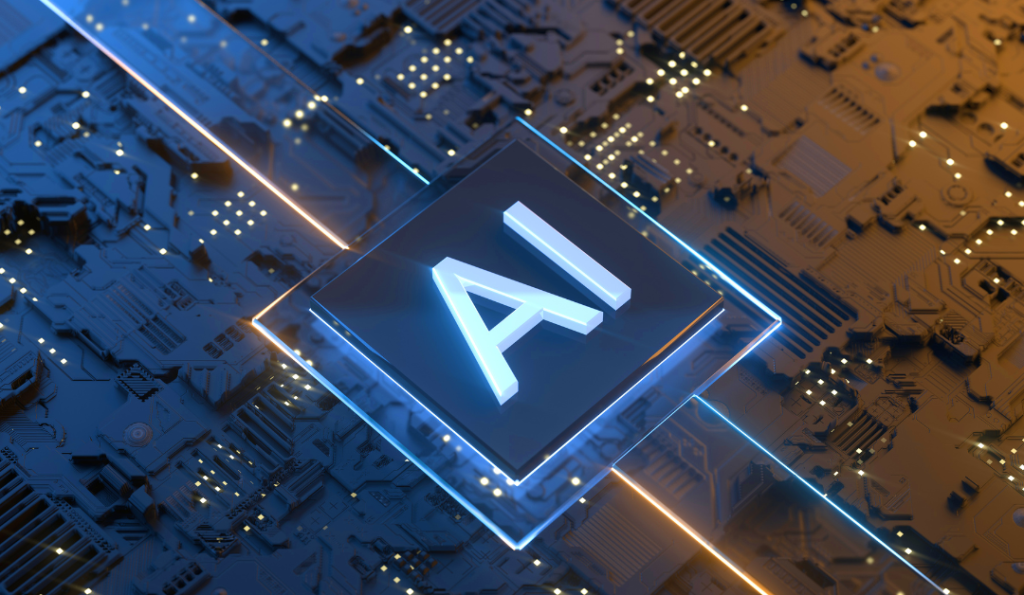 Motherboard with AI written on it